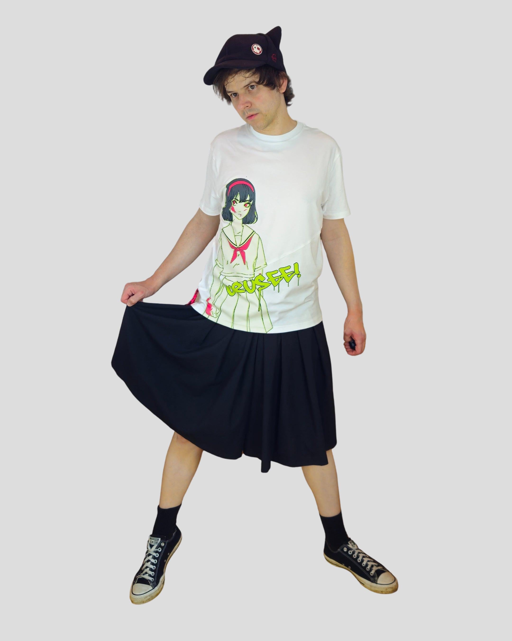 PLISSEE SKORT - Black