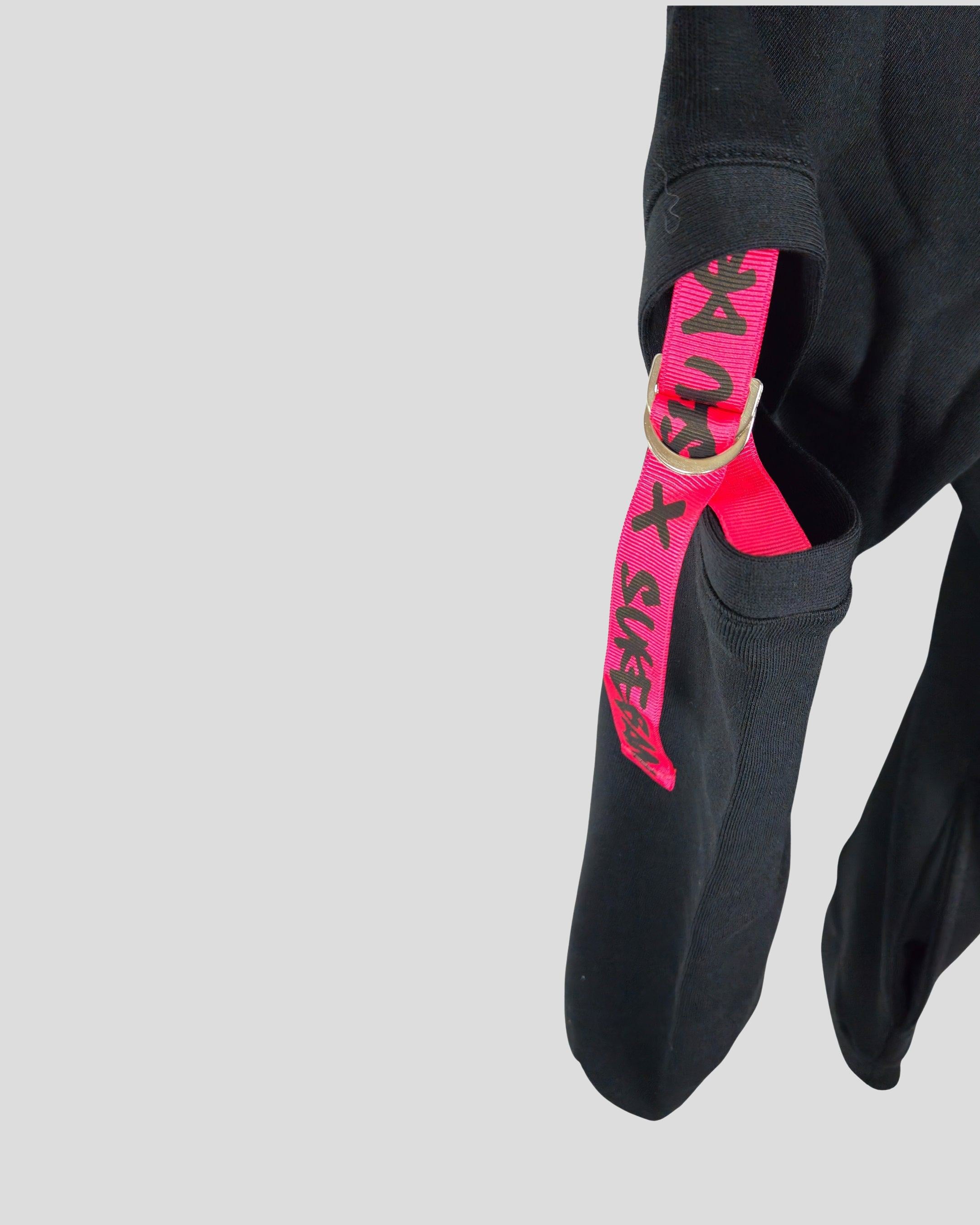 HOODIE WITH ELBOW CUTS - Black