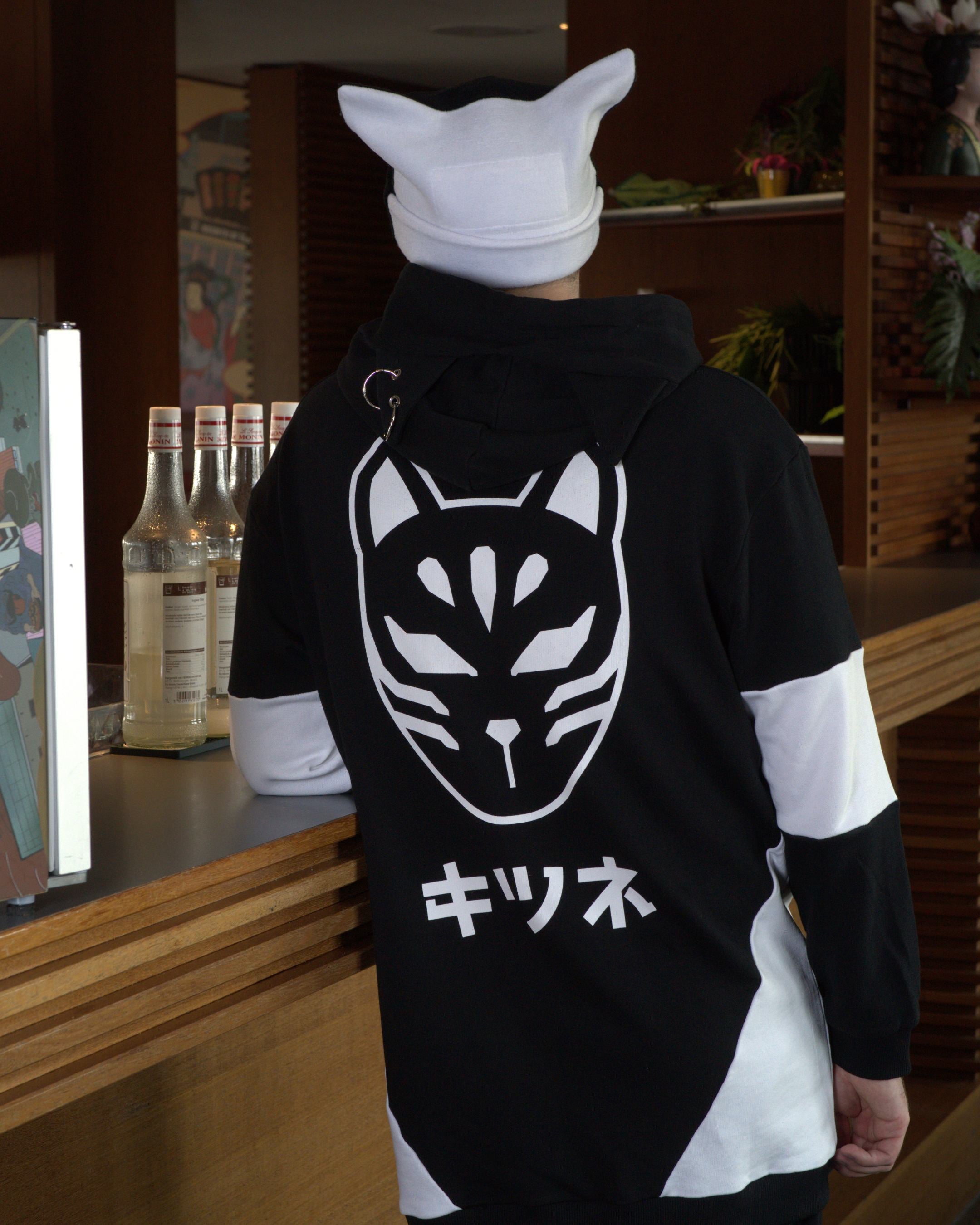 BI COLOR TECH HOODIE - Black/White