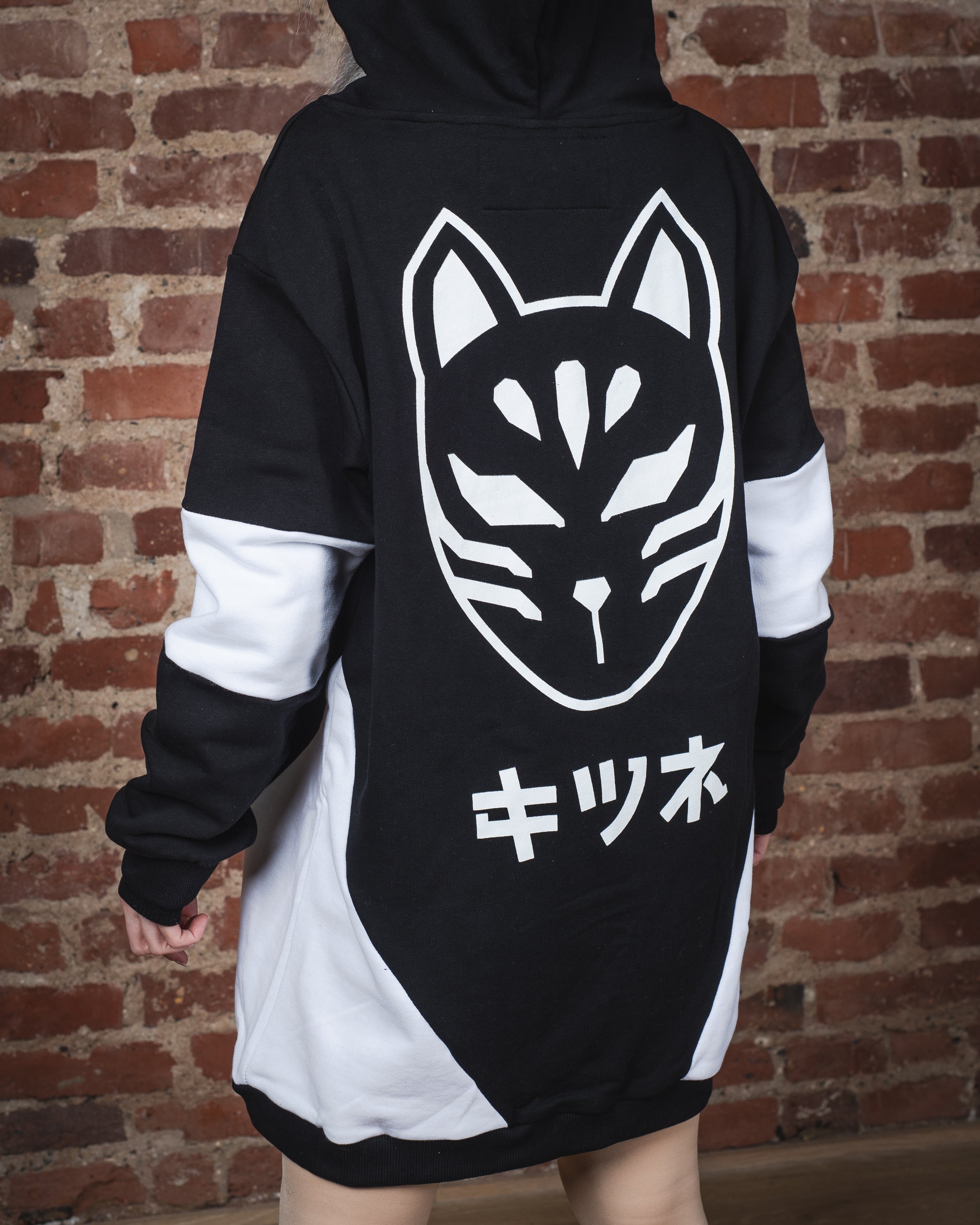 BI COLOR TECH HOODIE - Black/White